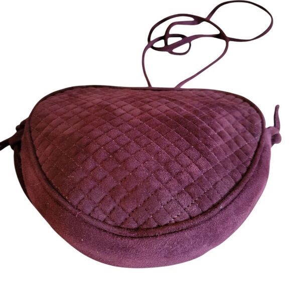 Bottega Veneta š„RAREš„ Suede Deep PurpleāHeart Mini Bag Crossbody - Picture 14 of 15